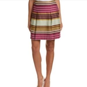 J. McLaughlin Skirt NWT Lucia Pleated Striped Fuchsia Size 10